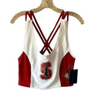 NEW NUYU Stanford University Sporty Cropped Tank Top